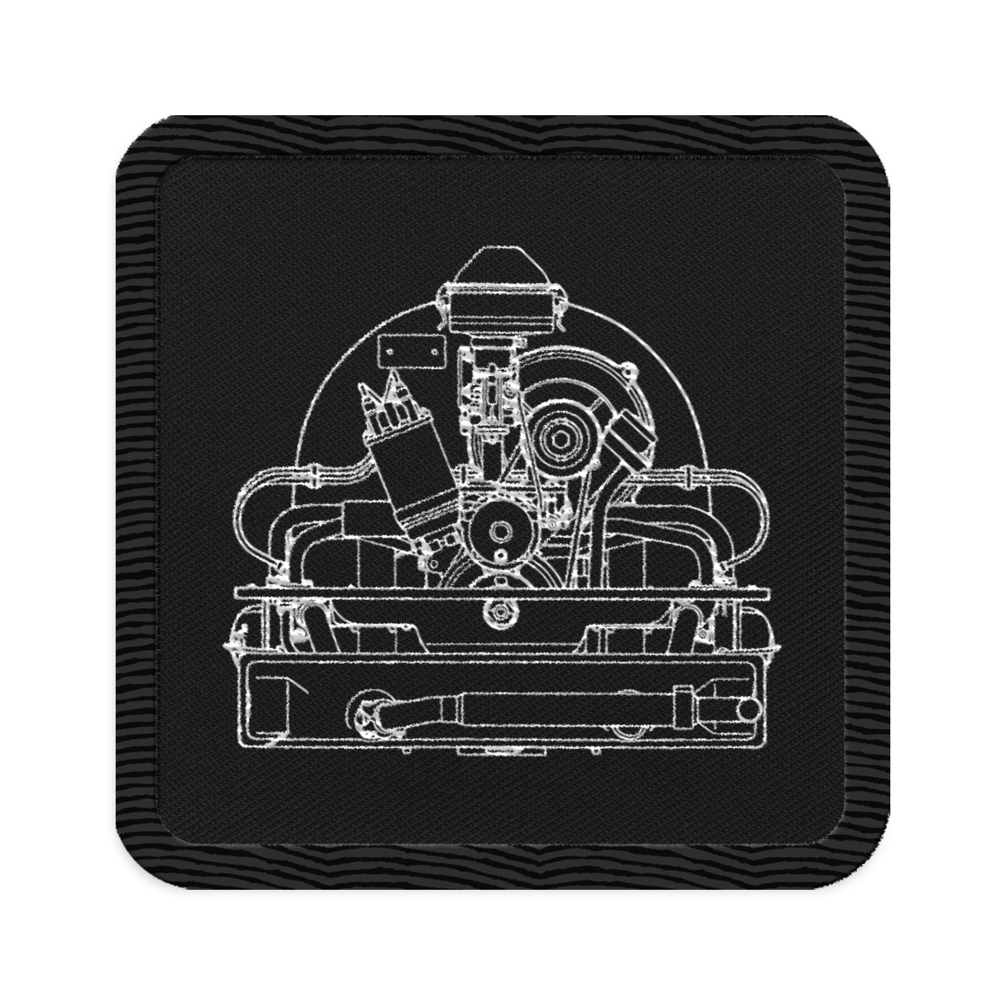 36hp Black Embroidered patches