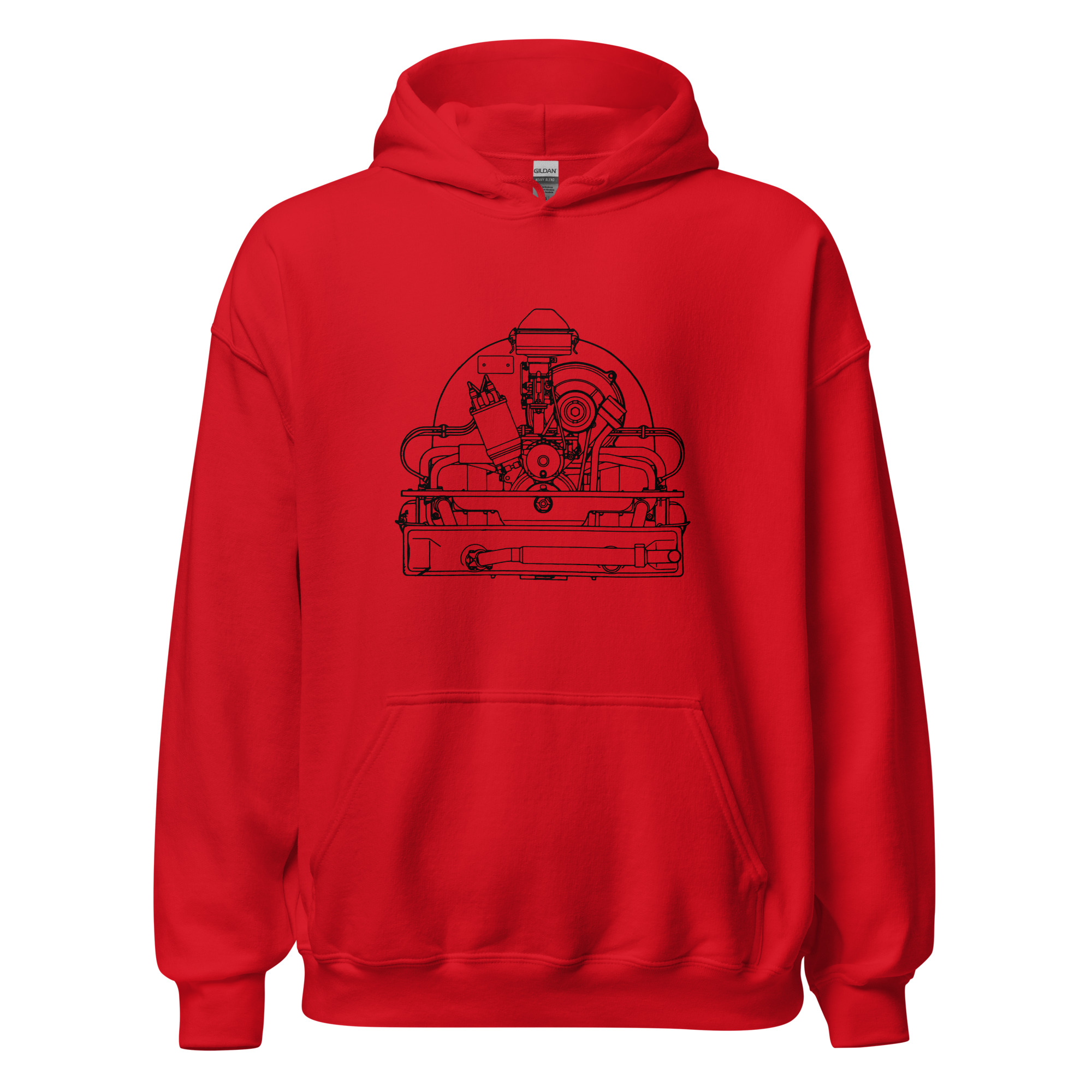 36hp Black Print Unisex Hoodie
